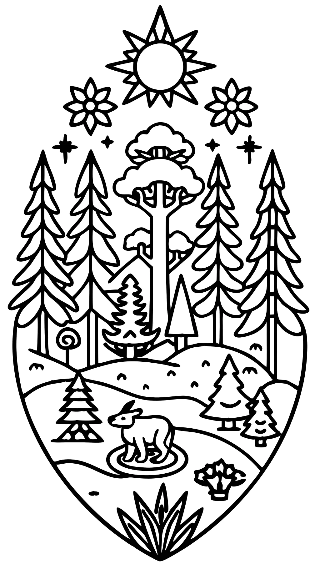 coloring pages forest